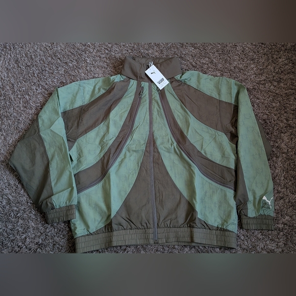 Puma Other - NWT Puma X Kidsuper Dusty Green Oversize Nylon Stowaway Hood Windbreaker M